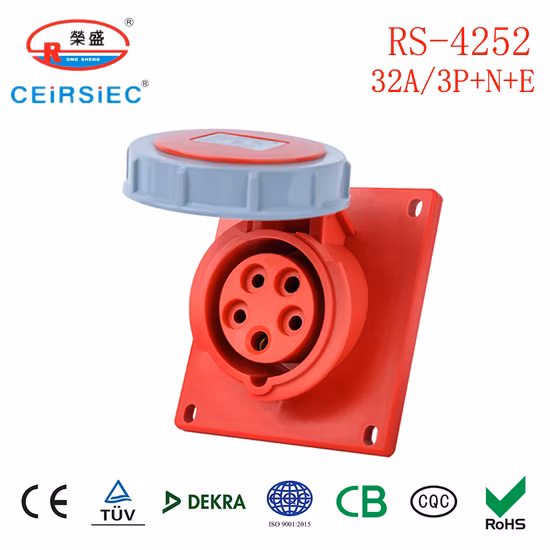 32A Industrial Connector with High Quality for European Standard 3p+N+E in