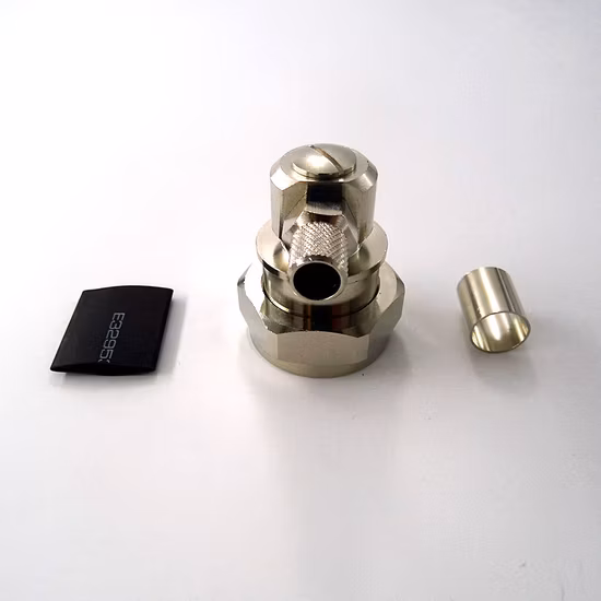 N Male Right Angle Crimp RF Coaxial Connector for LMR400 Cable