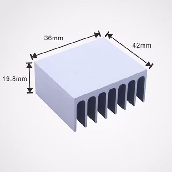 Free Sample Available Custom Extruded Small Heat Sinks 42mm Width 8 Fins Al Alloy Al6063 Heatsink PCB Heatsinks LED Cooling Radiator